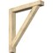 Ekena Millwork Traditional Block Rough Sawn Bracket w/ Offset Brace, Douglas Fir, 6"W x 40"D x 44"H BKT0604X40X44TRA05RDF - alternate 1